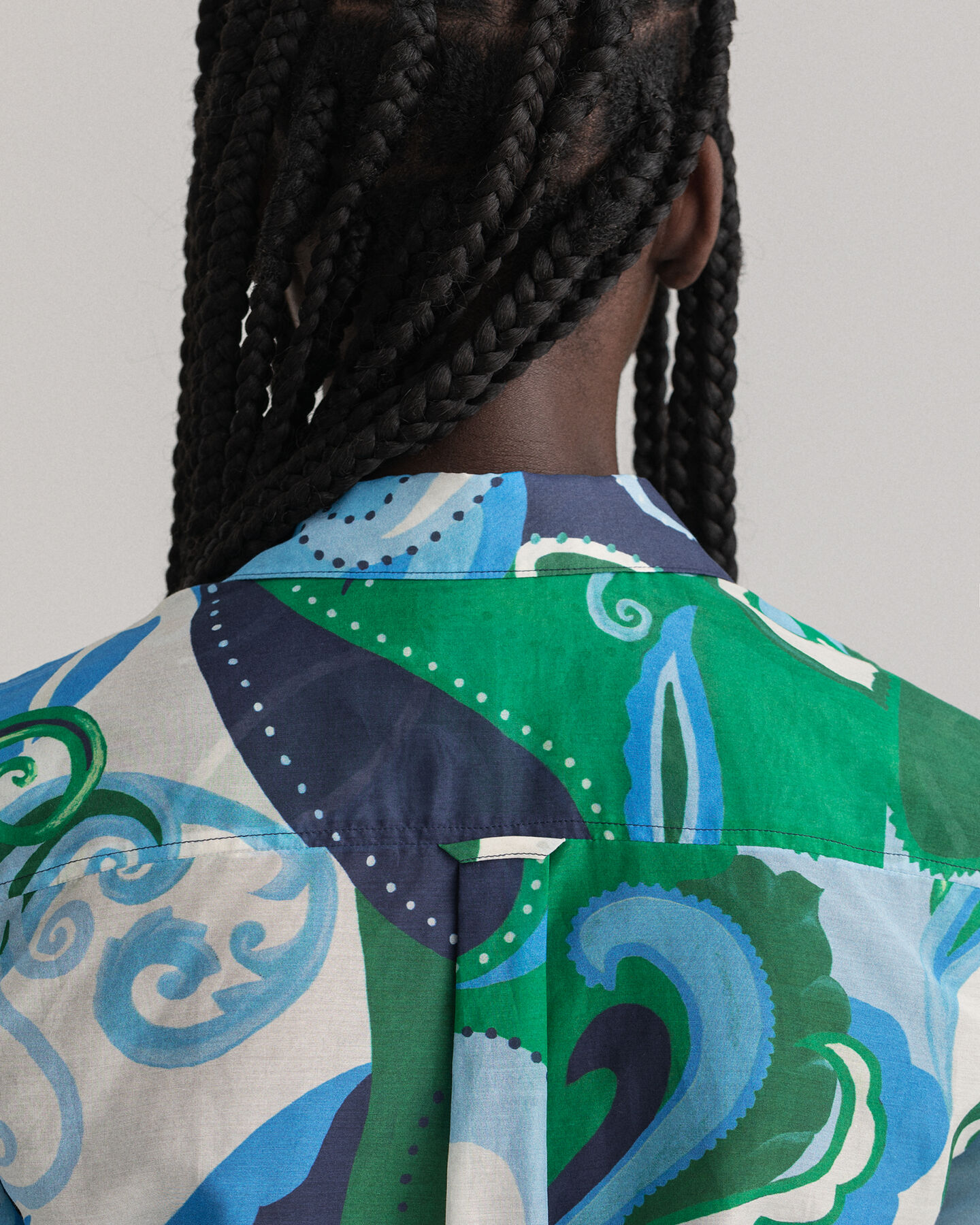 Regular Fit Paisley Cotton Silk Shirt