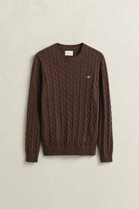 Cotton Cable Knit Crew Neck Sweater
