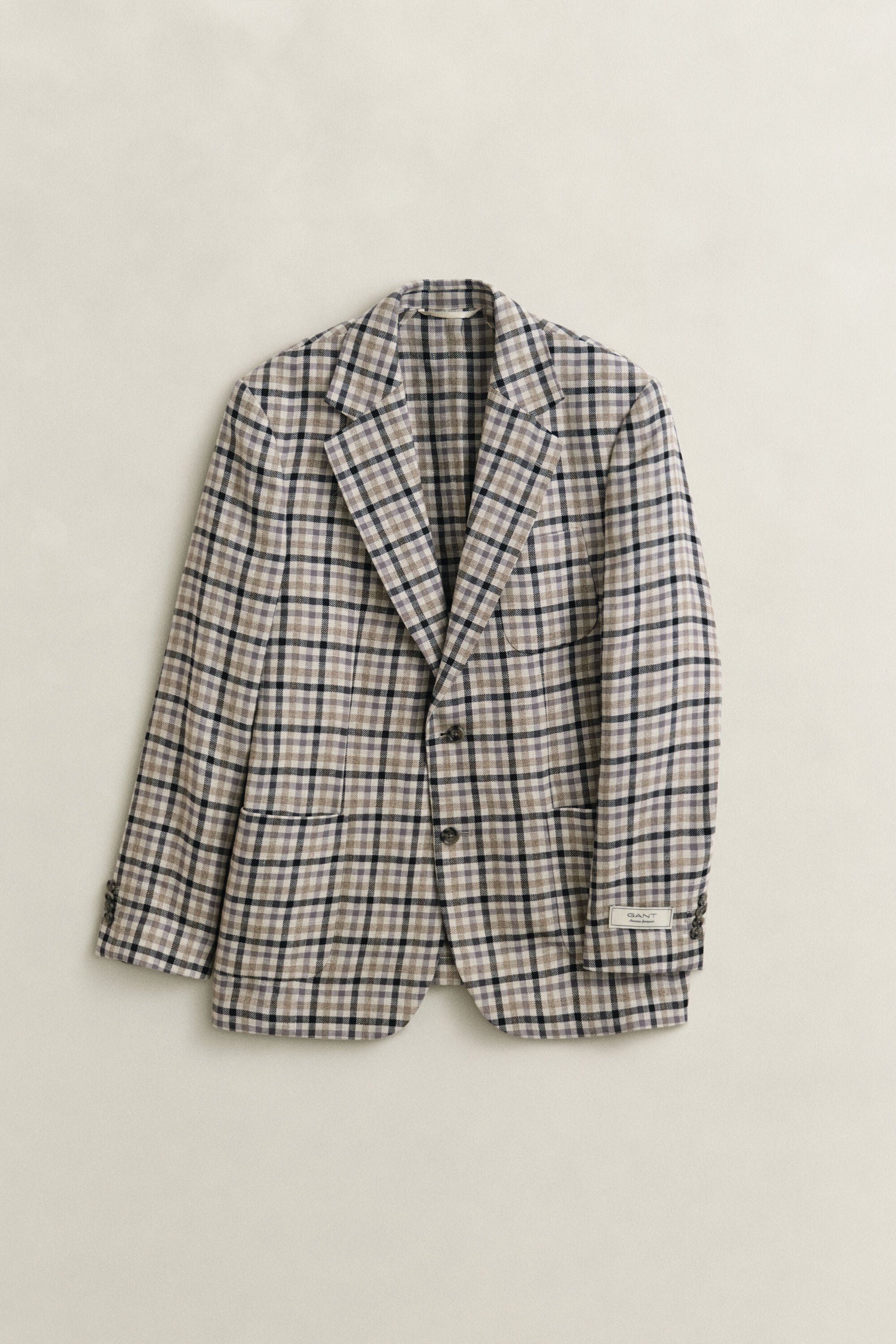 Wool Linen Check Blazer