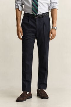 Tapered Wool Flannel Pants — EVENING BLUE 6