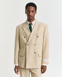 Relaxed Fit Nepps Herringbone Suit Jacket