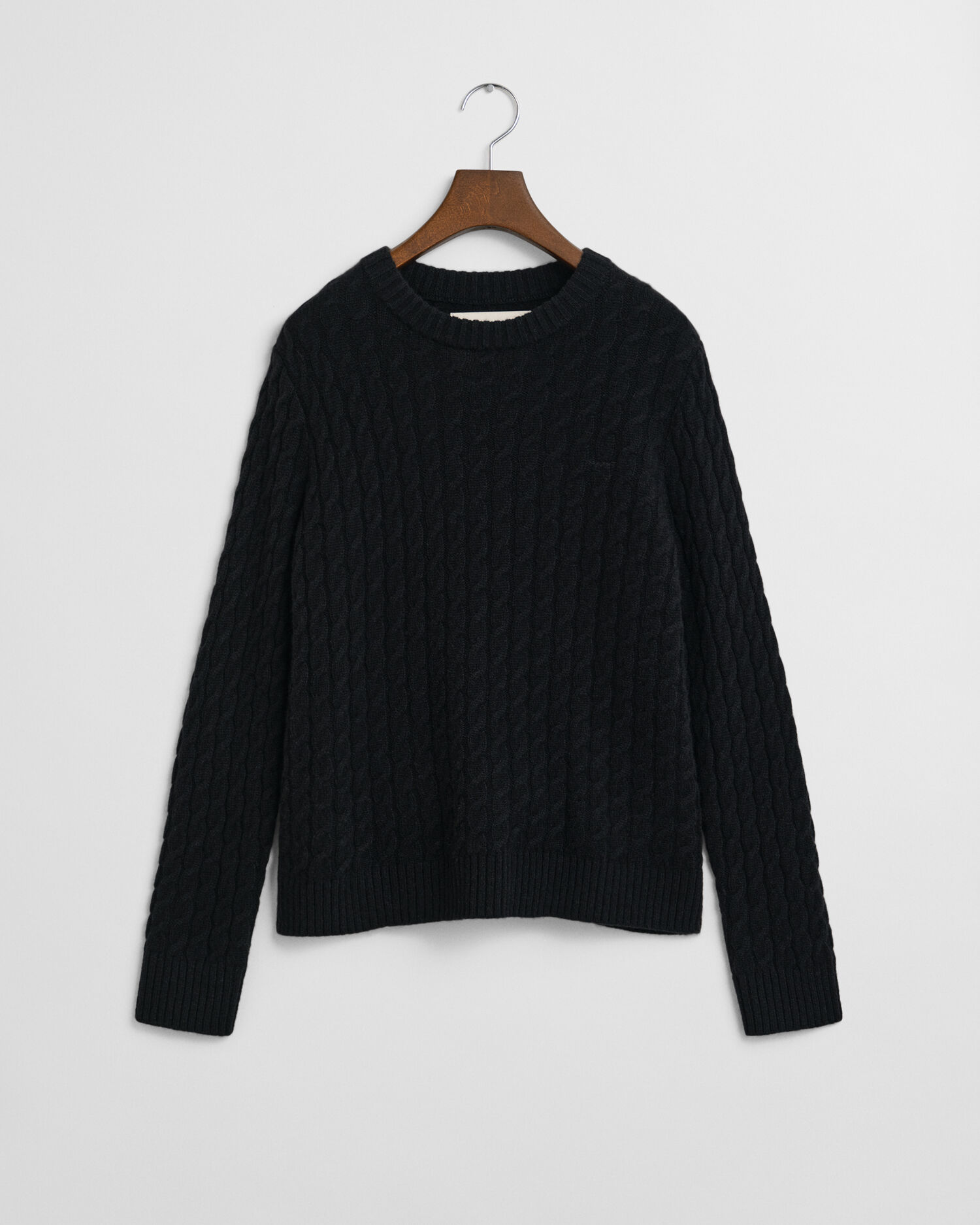 Cashmere Cable Knit Crew Neck Sweater