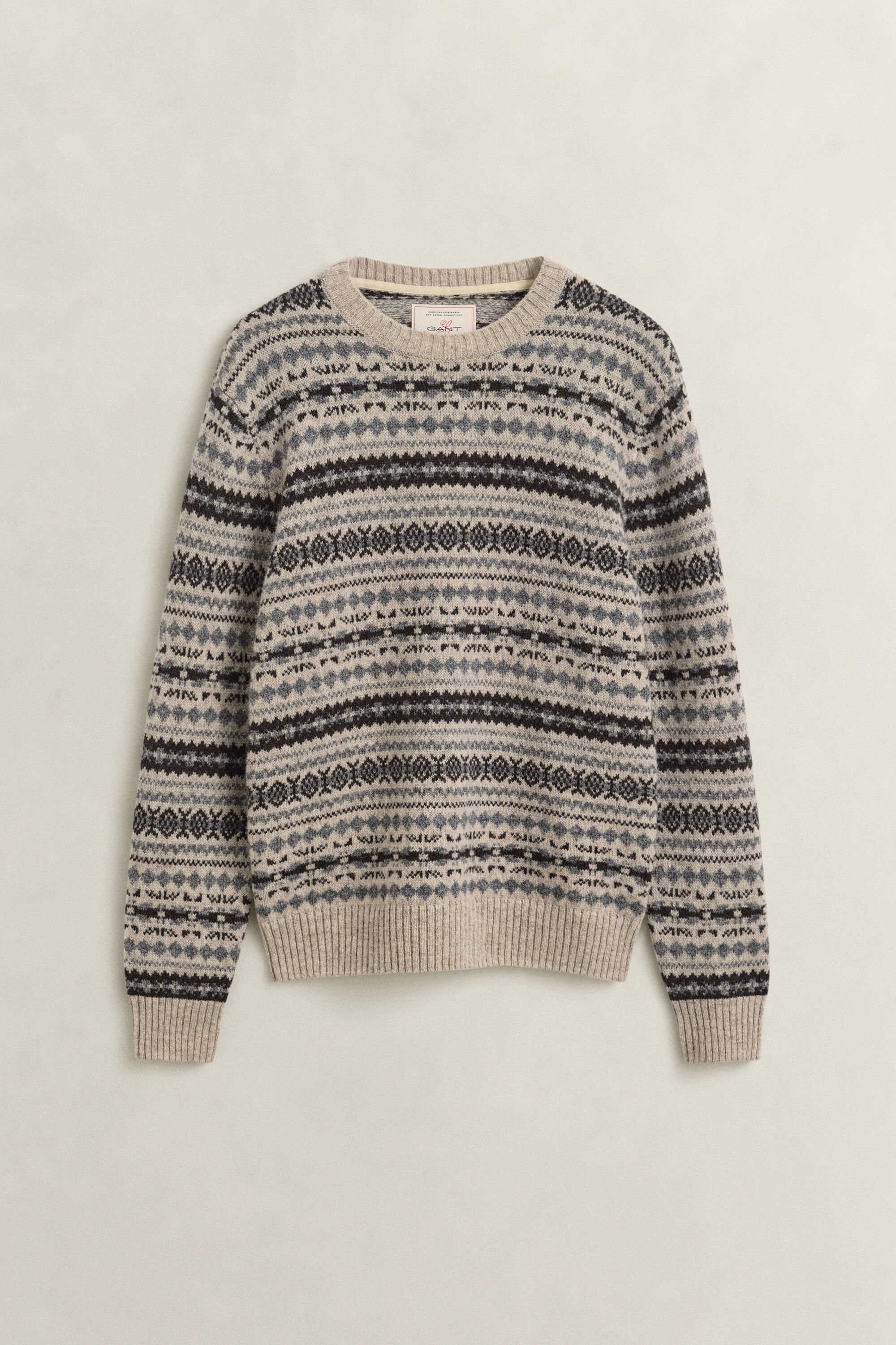 Brushed Wool Jacquard Sweater