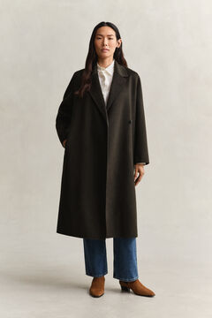 Handstitched Belted Coat — DARK MOSS GREEN 7