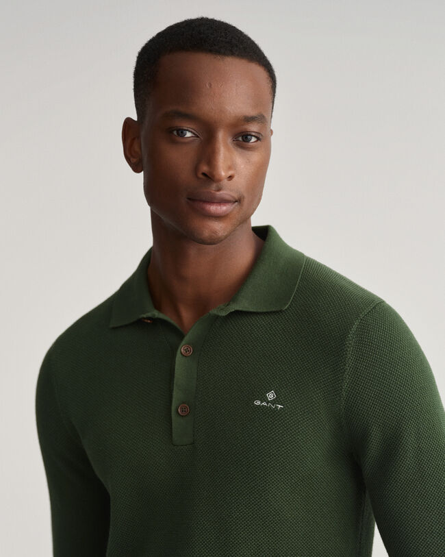 Cotton Piqu&eacute; Polo Sweater