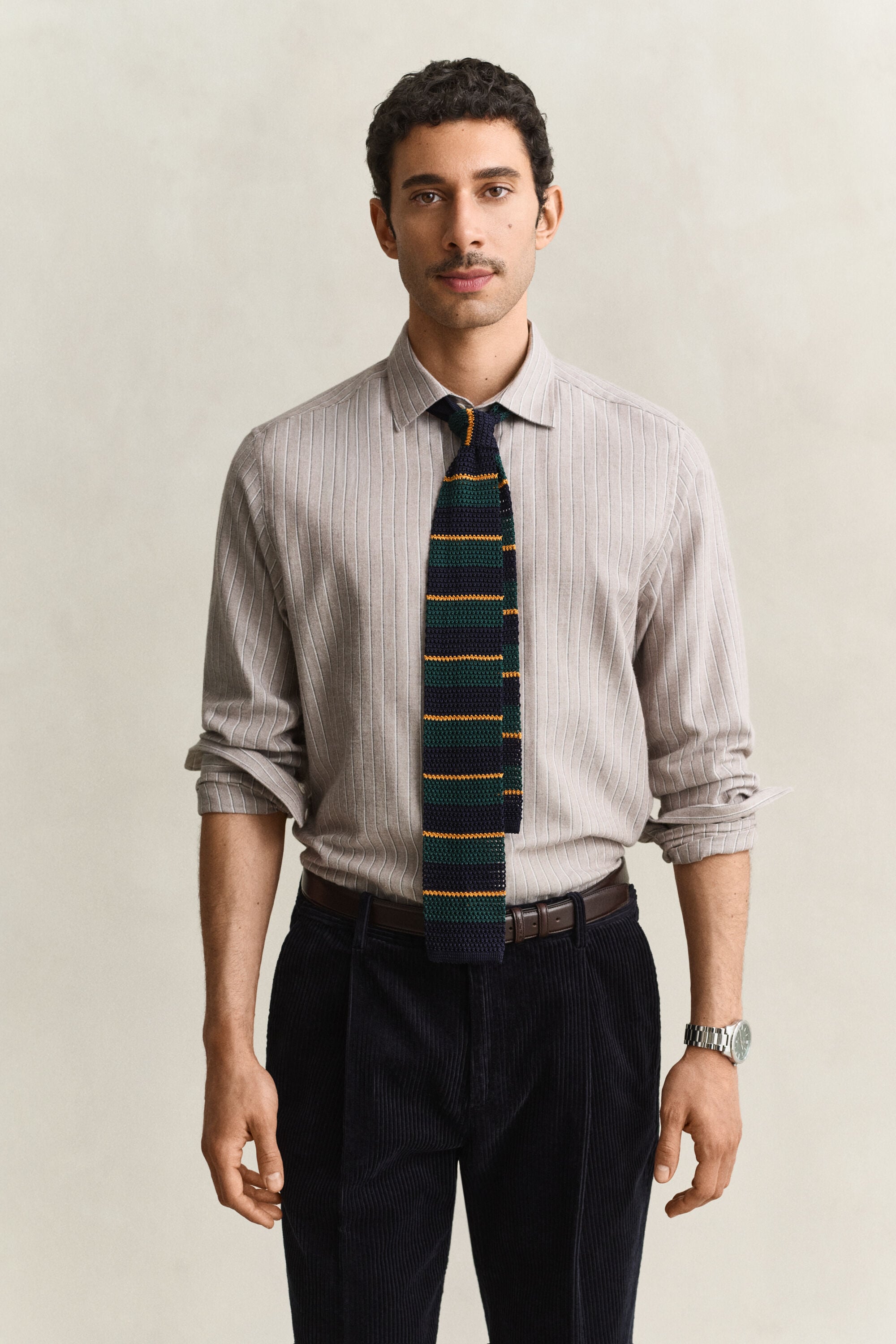 Striped Flannel Mélange Shirt