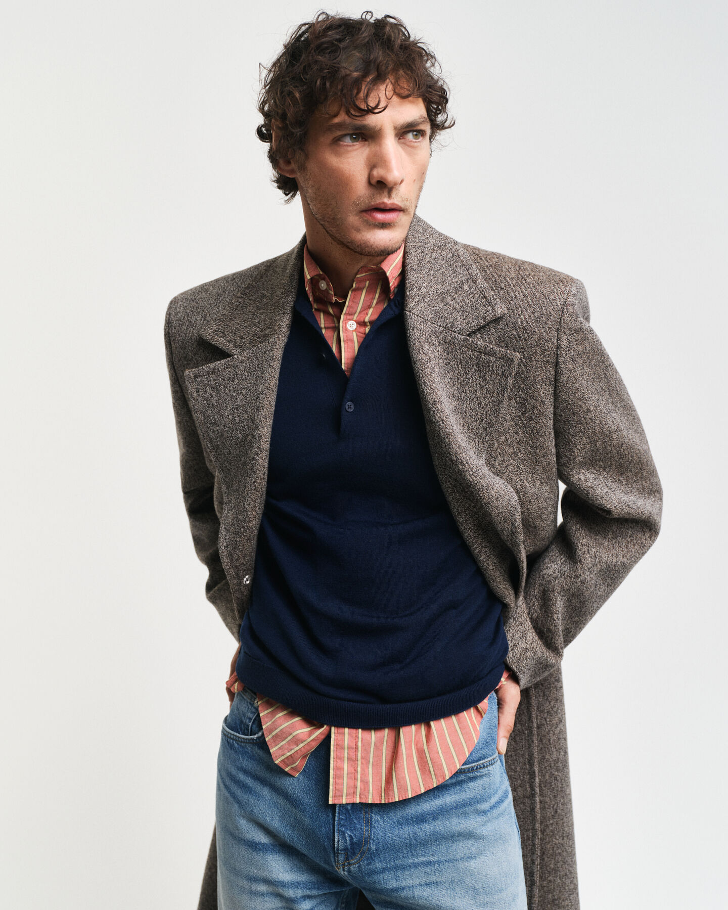 Extra Fine Merino Wool Polo Sweater