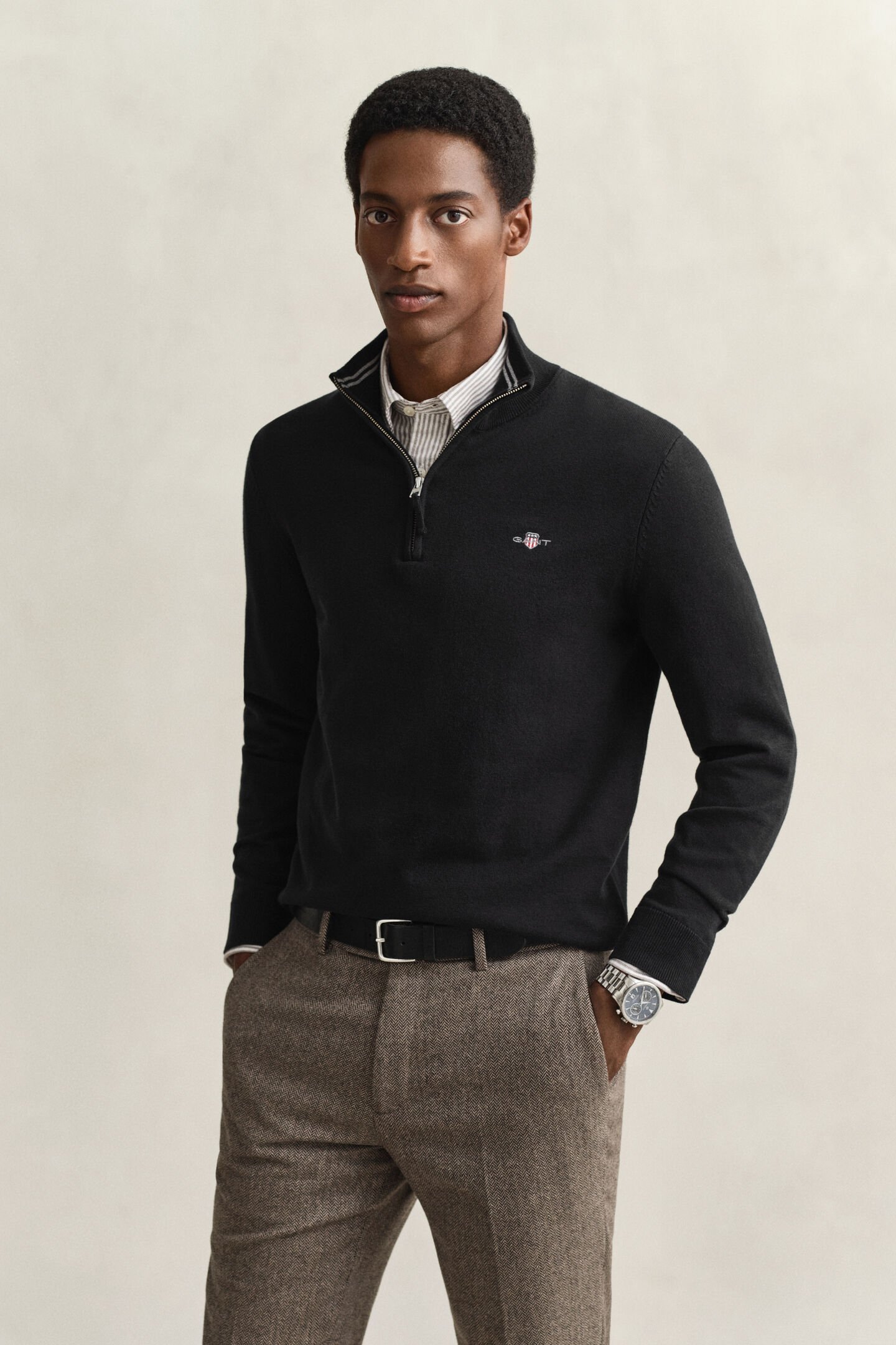 Classic Cotton Half-Zip Sweater