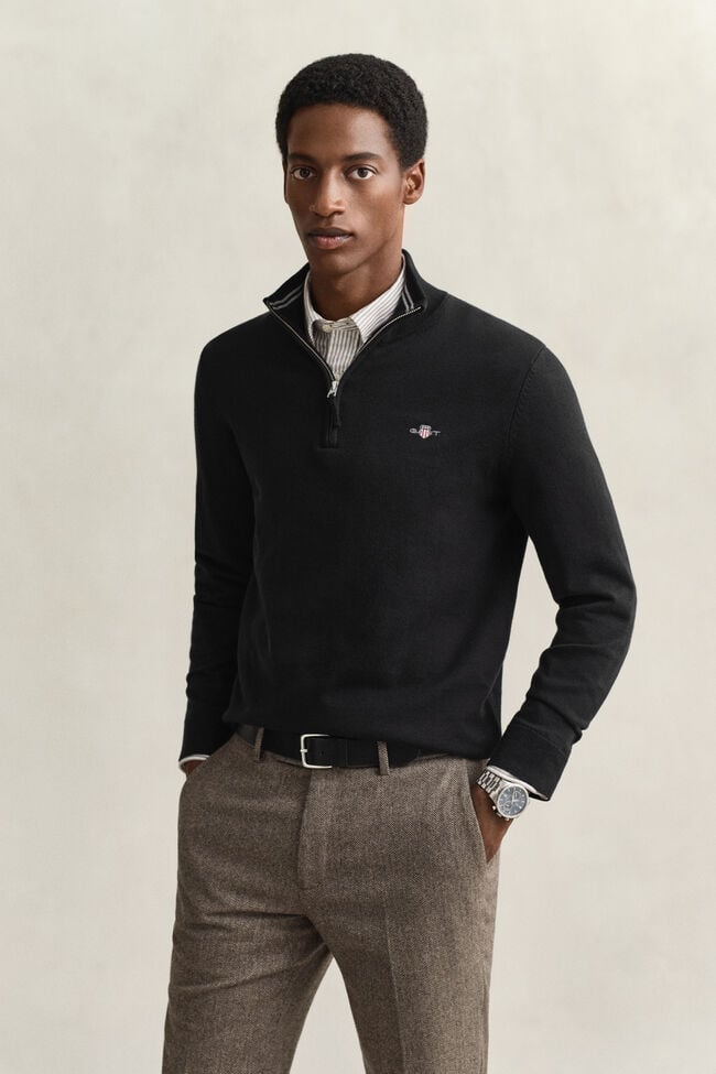 Classic Cotton Half-Zip Sweater