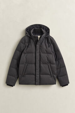 Flannel Down Jacket — BLACK GREY 1