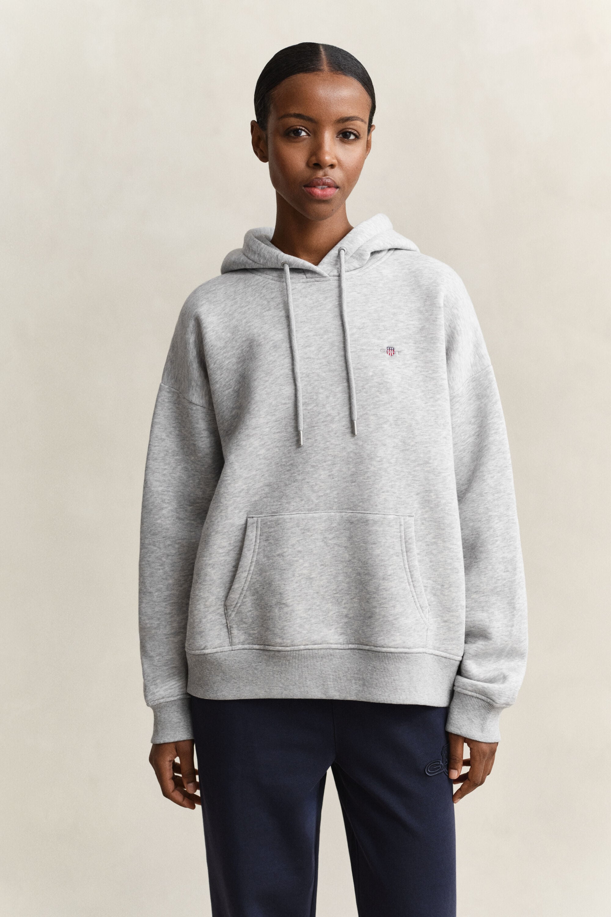 Shield Hoodie — LIGHT GREY MELANGE
