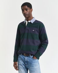 Chambray Collar Striped Heavy Rugger