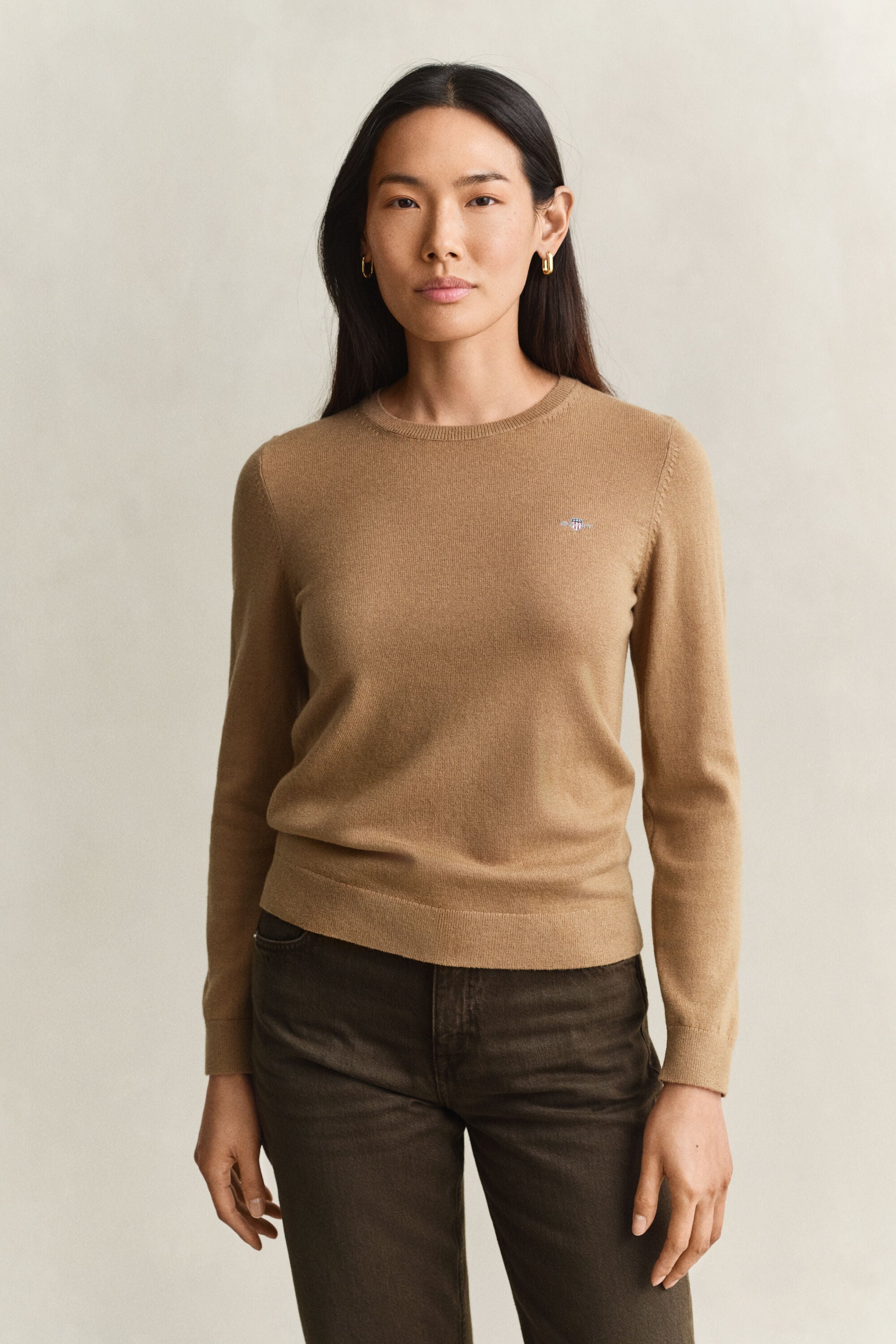 Wool Cotton Crew Neck Sweater