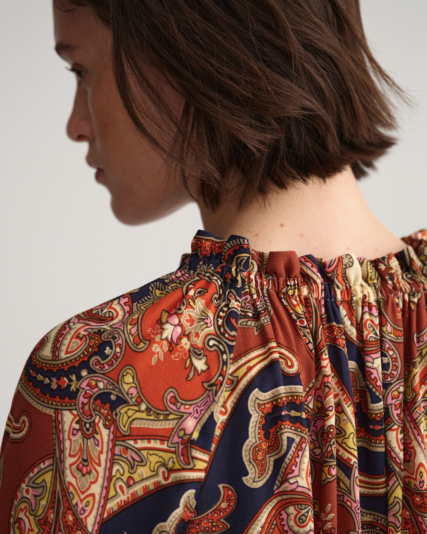 Paisley Boatneck Dress