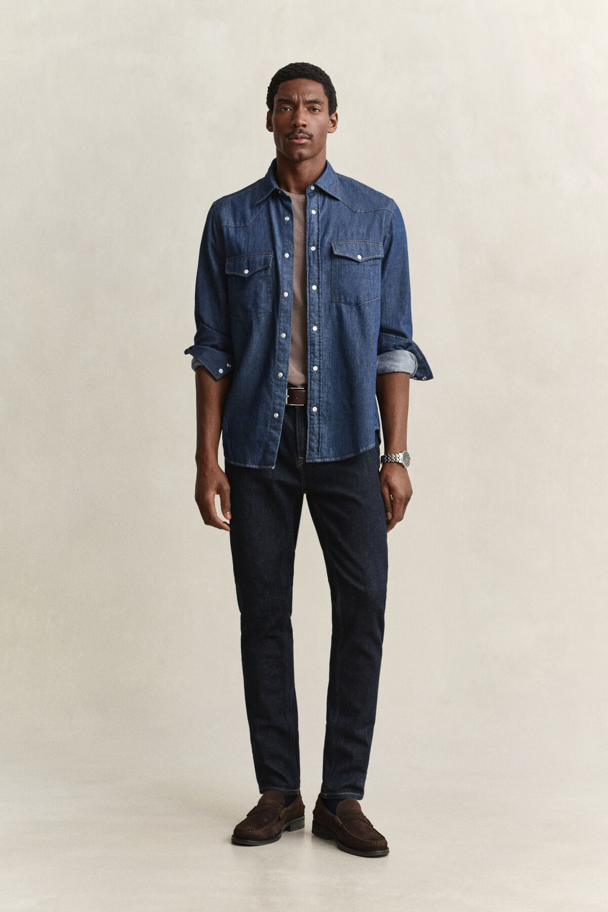 Slim Clean Wash Jeans — DARK BLUE