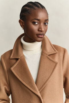 Belted Wool Blend Coat — ROASTED WALNUT 5