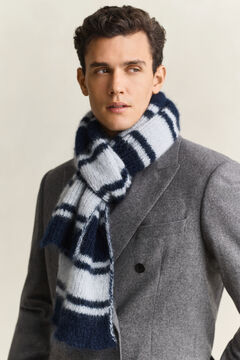 Striped Mohair Scarf — EVENING BLUE 4