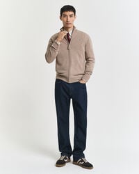 Superfine Lambswool Zip Cardigan