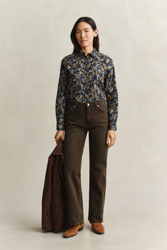 Printed Cotton Voile Shirt — EVENING BLUE 7