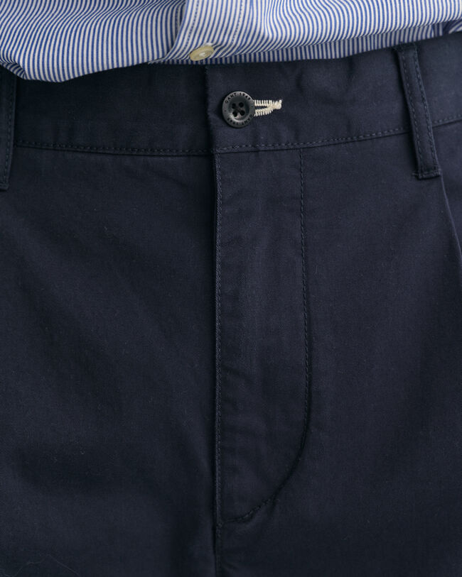 Slim Fit Fit Pleated Twill Chinos
