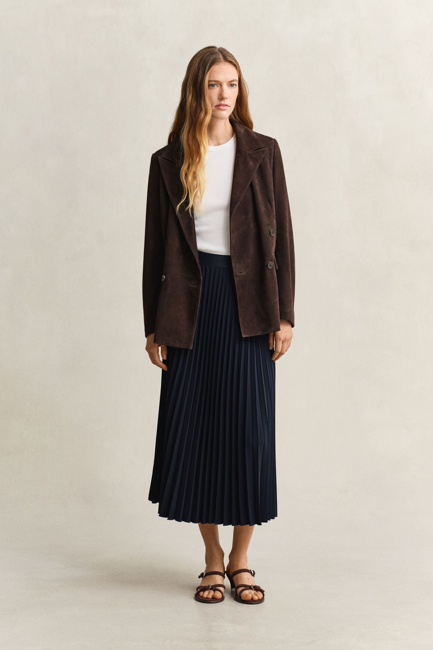 Pleated Midi Skirt