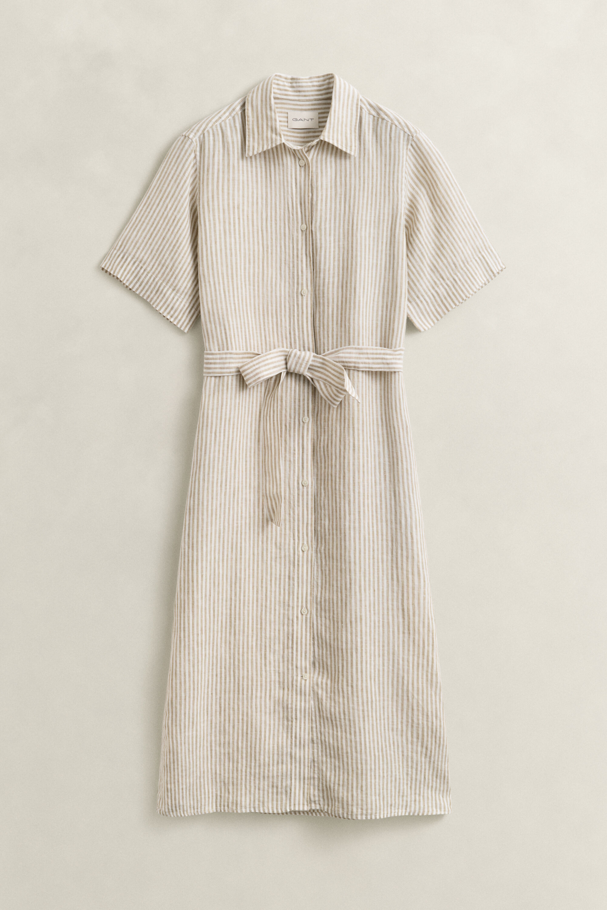 Striped Linen Shirt Dress