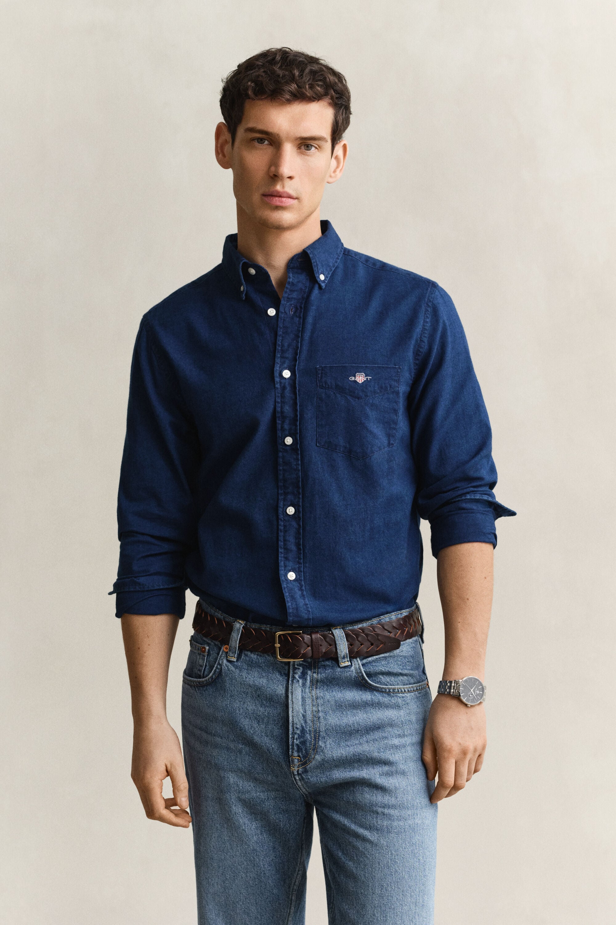 Indigo Oxford Shirt