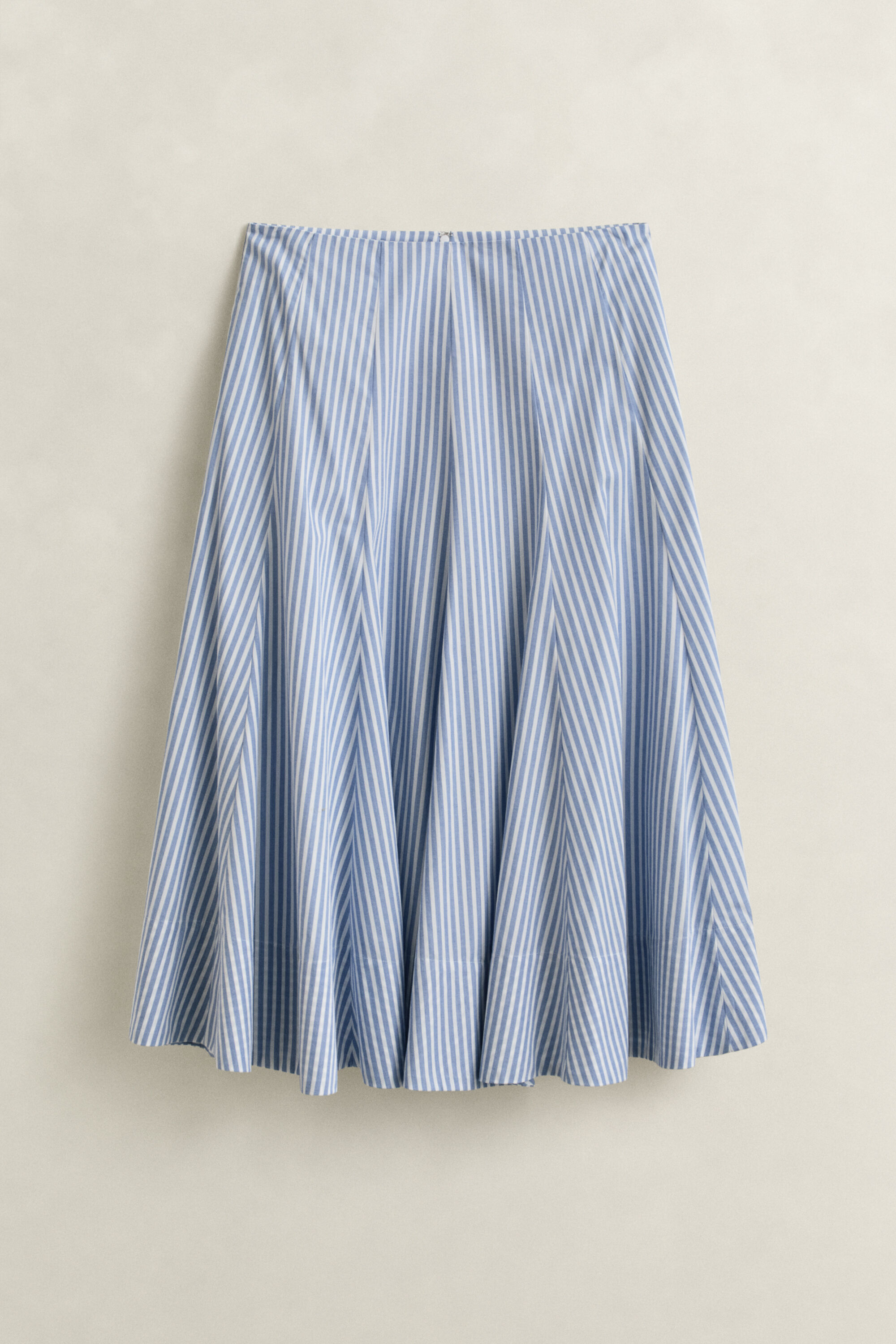 Striped Cotton Midi Skirt