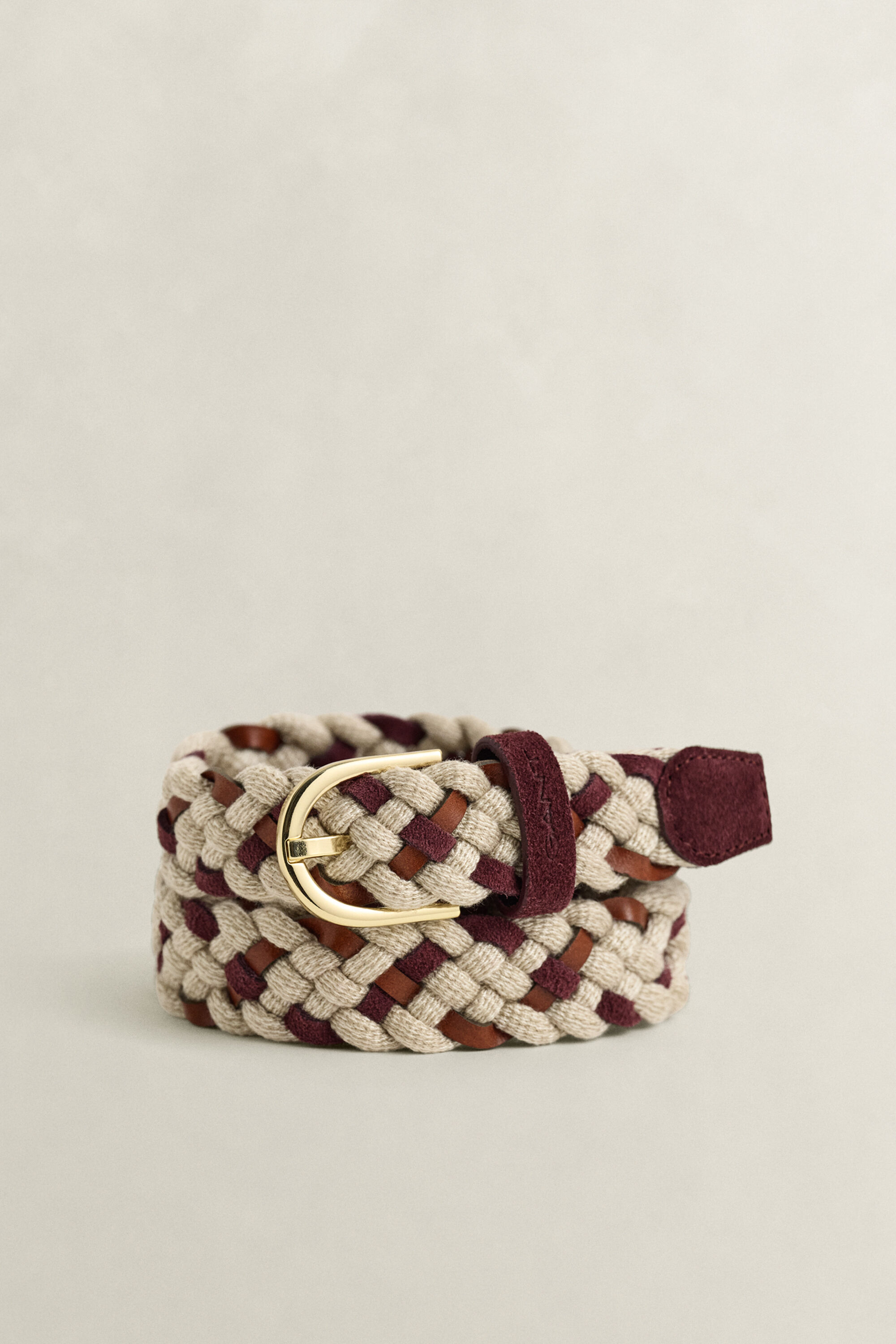 Braided Leather Mix Belt