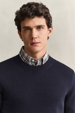 Supima Cotton Sweater — EVENING BLUE 4