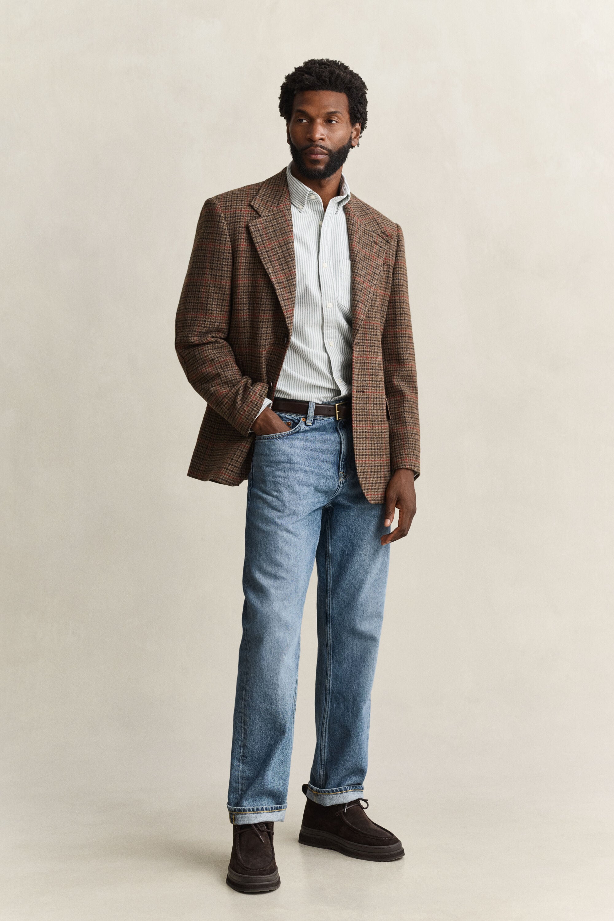 Striped Brushed Oxford Shirt