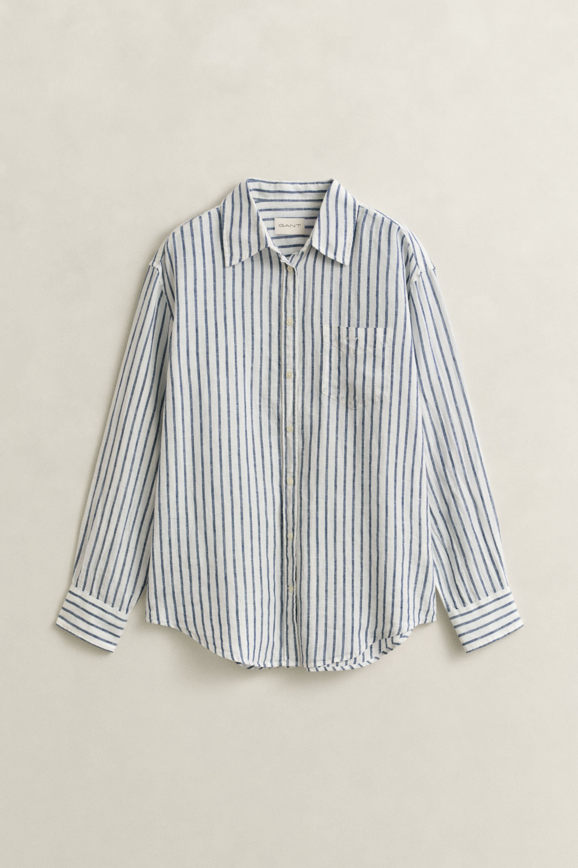 Relaxed Fit Striped Linen Shirt