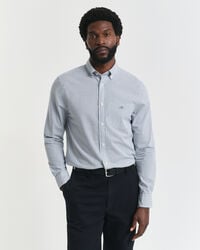 Regular Fit Micro Checked Classic Poplin Shirt