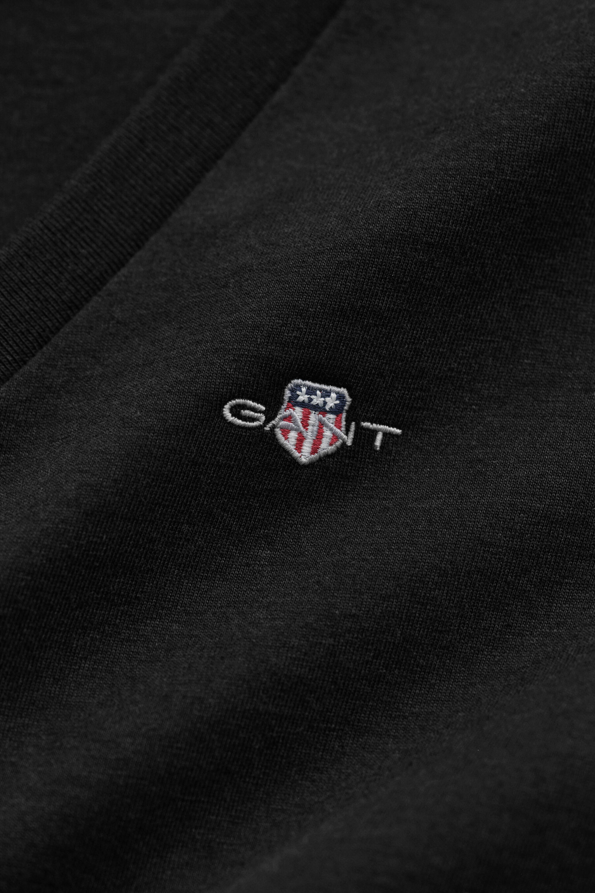 Shield V-Neck T-Shirt — BLACK