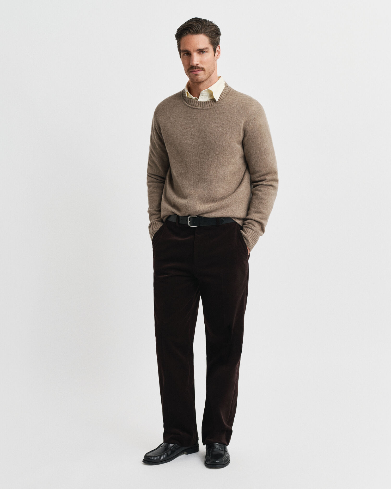 Cashmere Blend Crew Neck Sweater