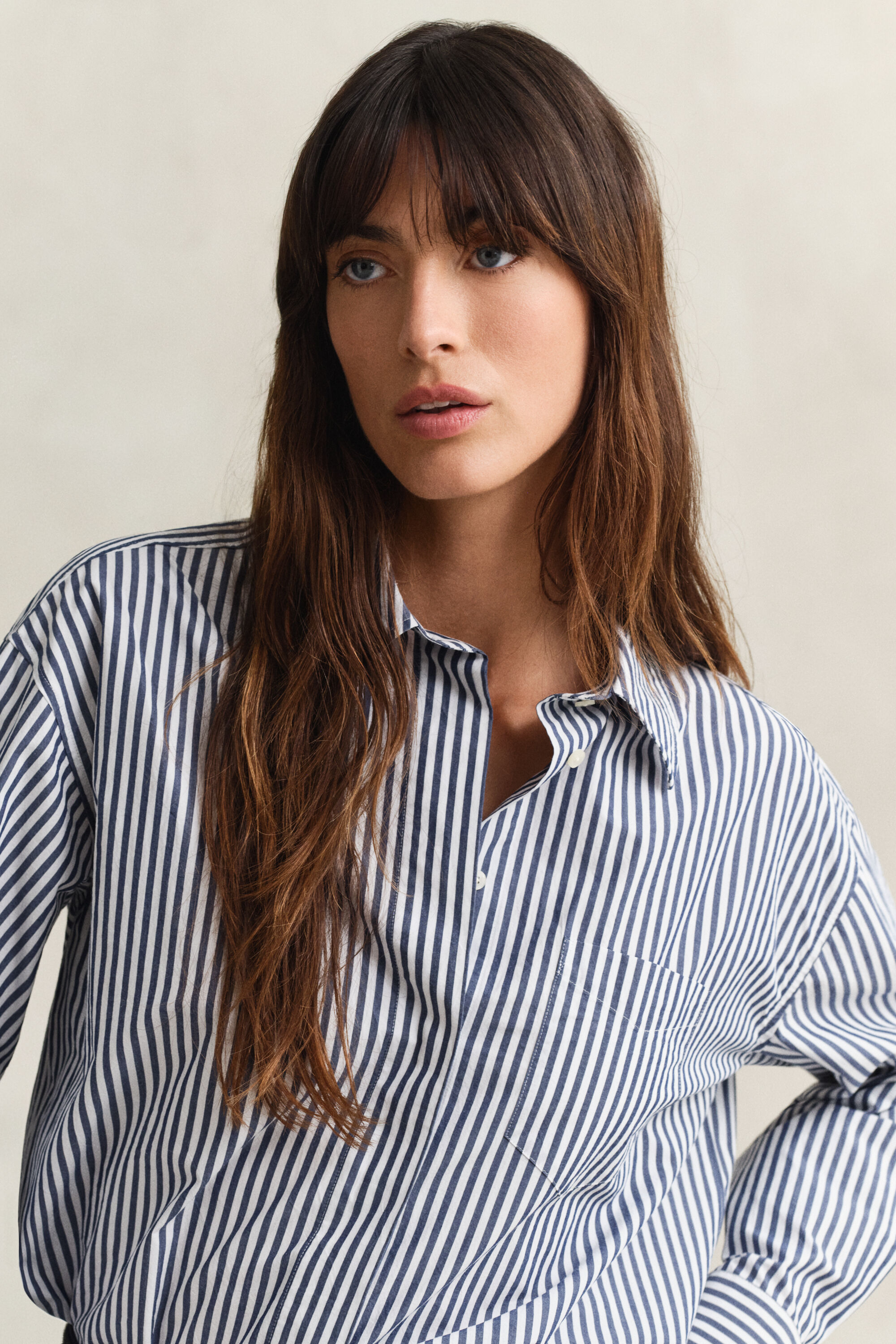 Striped Poplin Shirt