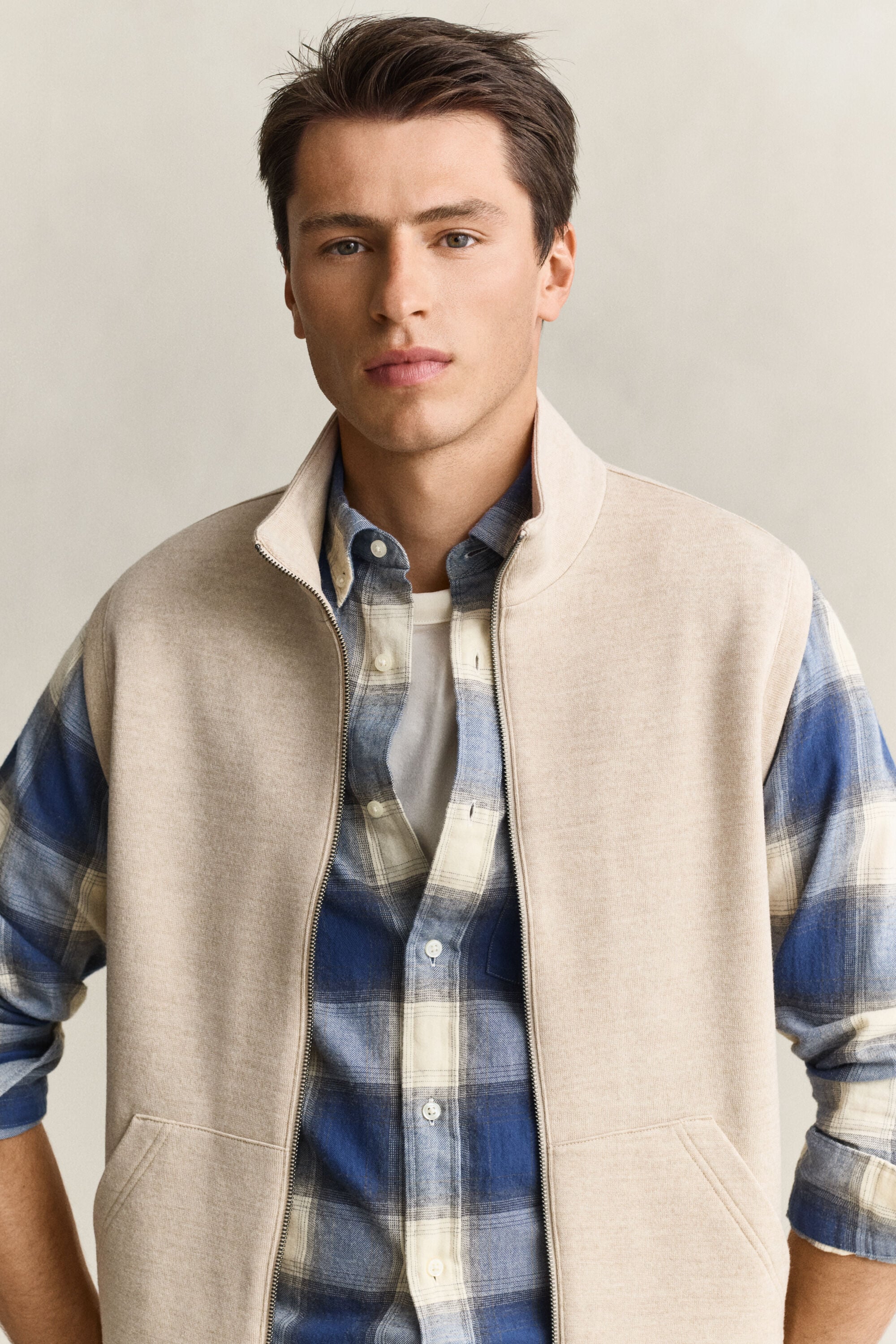 Zipped Vest — OAT MELANGE