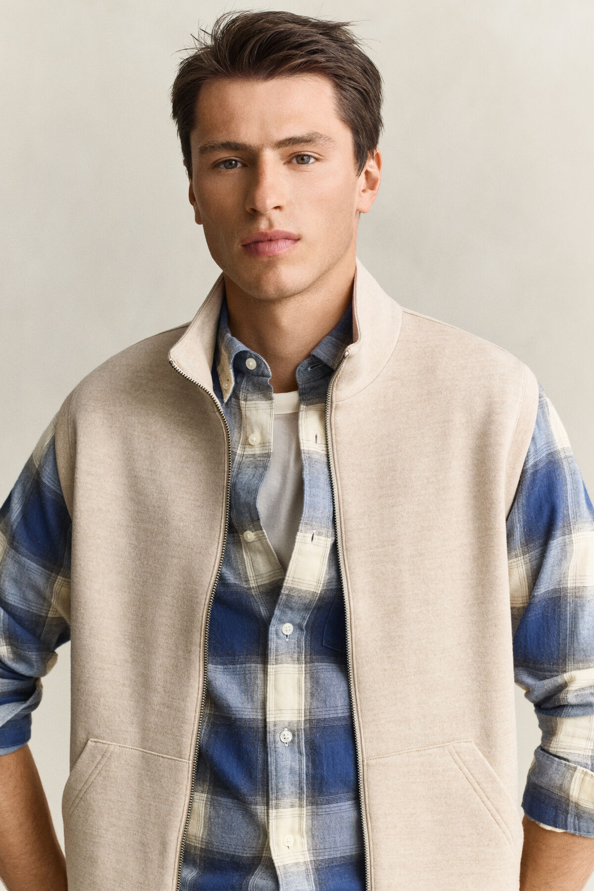 Zipped Vest — OAT MELANGE