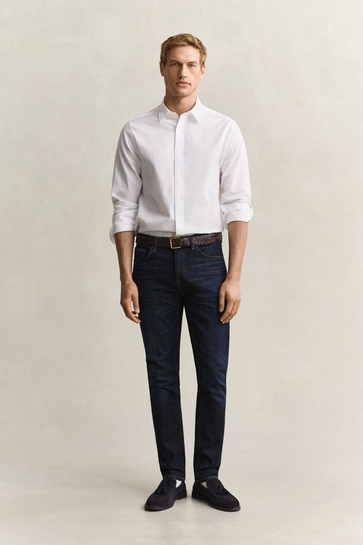 Slim Jeans — DARK BLUE BROKEN IN