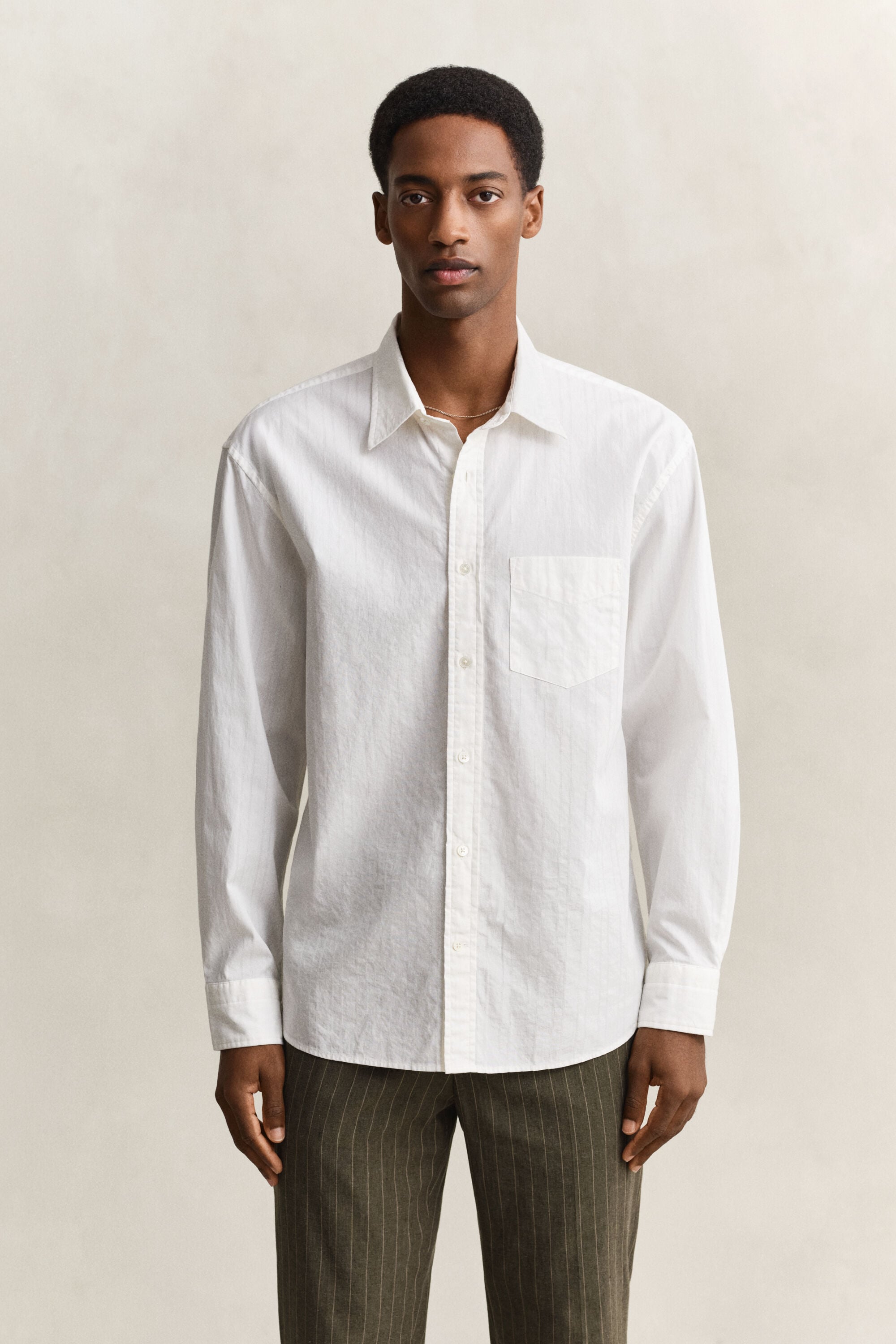 Relaxed Fit Dobby Striped Shirt