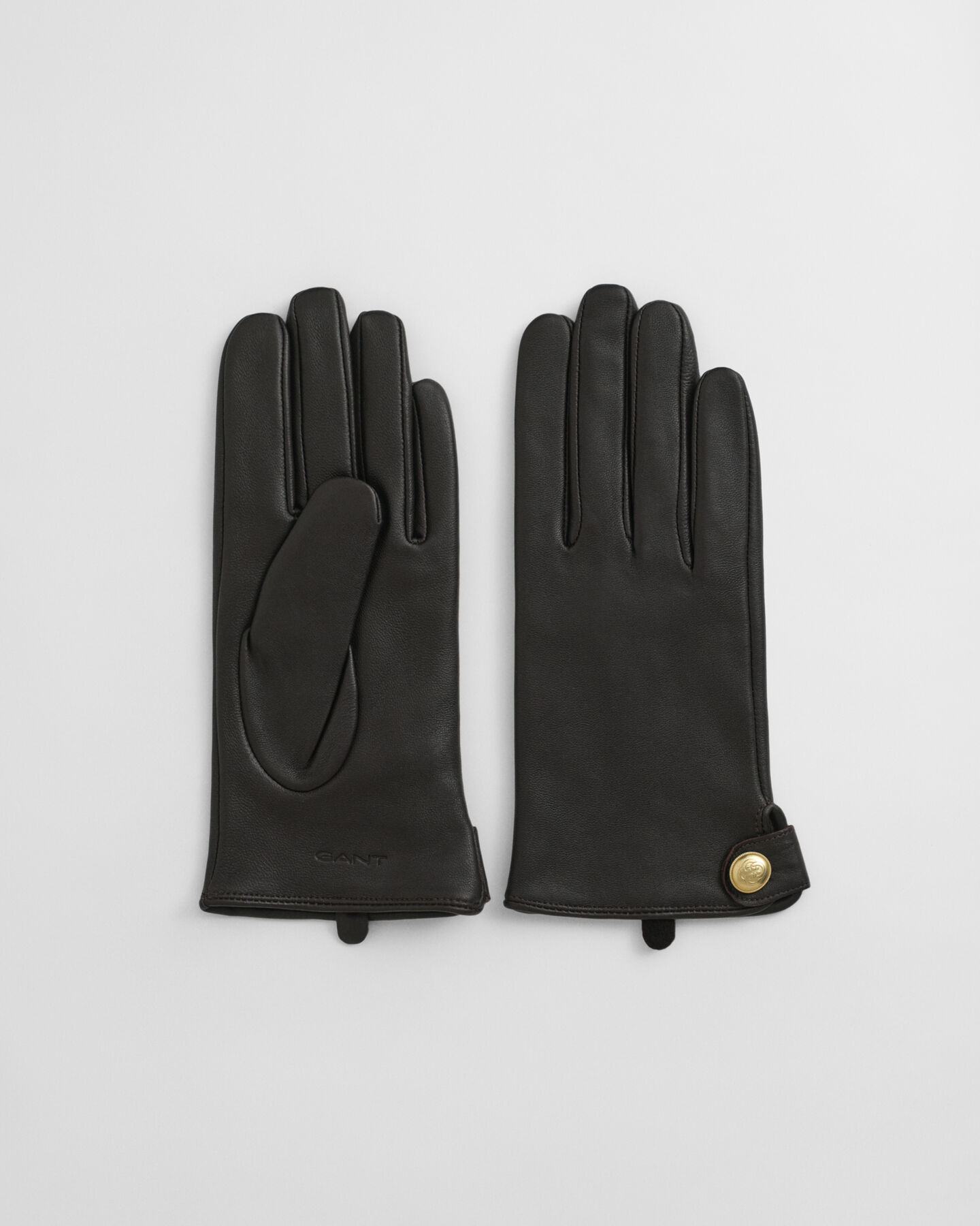 Buttoned Leather Gloves
