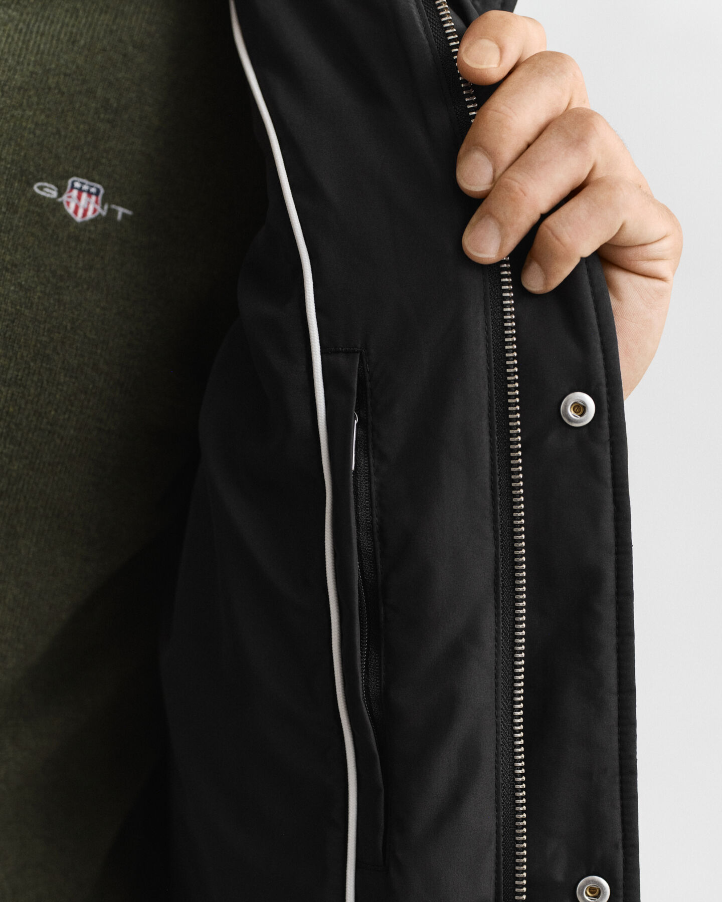 Quilted Windcheater Mid-Length Jacket