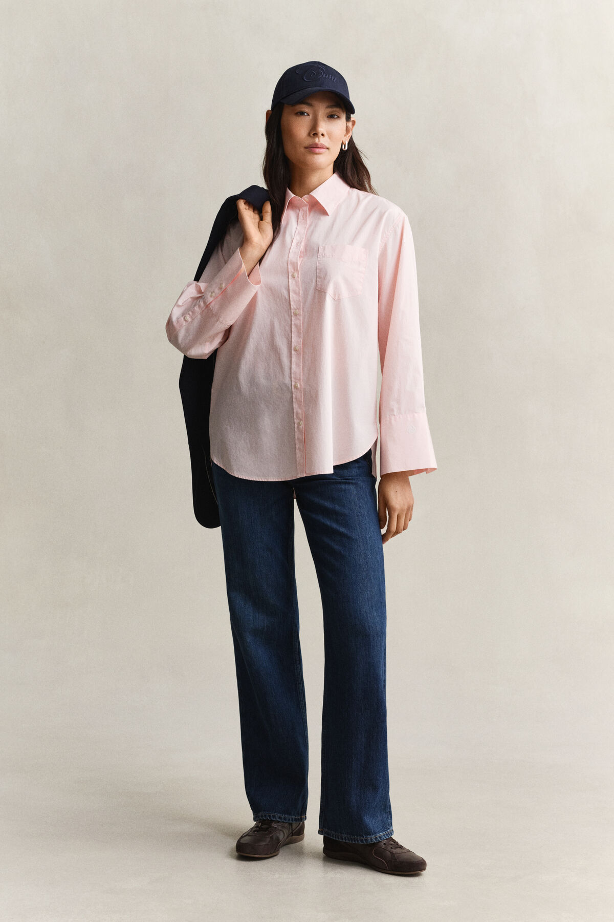Wide Sleeve Classic Poplin Shirt — REFINED PINK