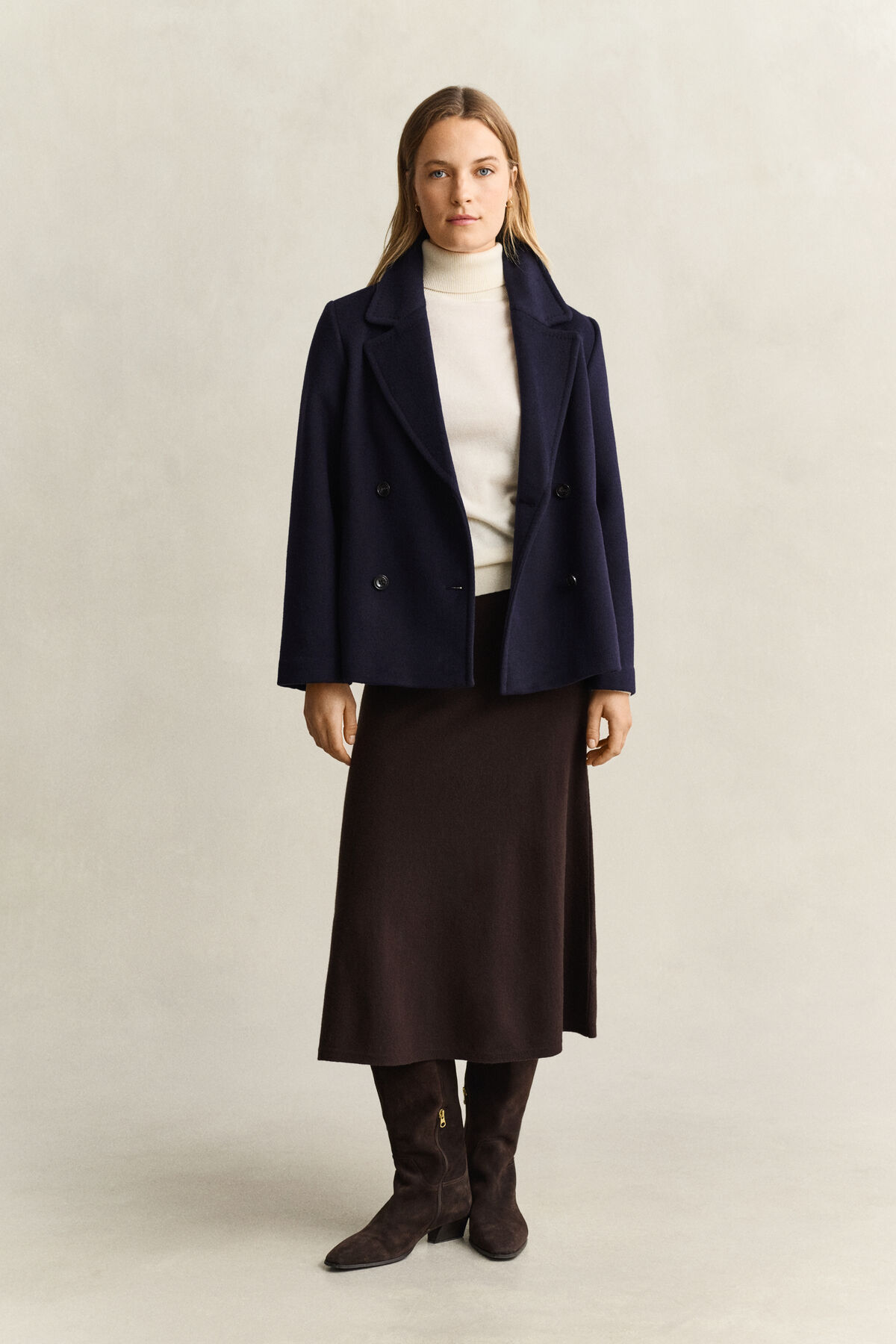 Lambswool Skirt — DEEP BROWN