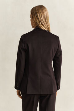 Twill Velvet Club Blazer — DEEP BROWN 2