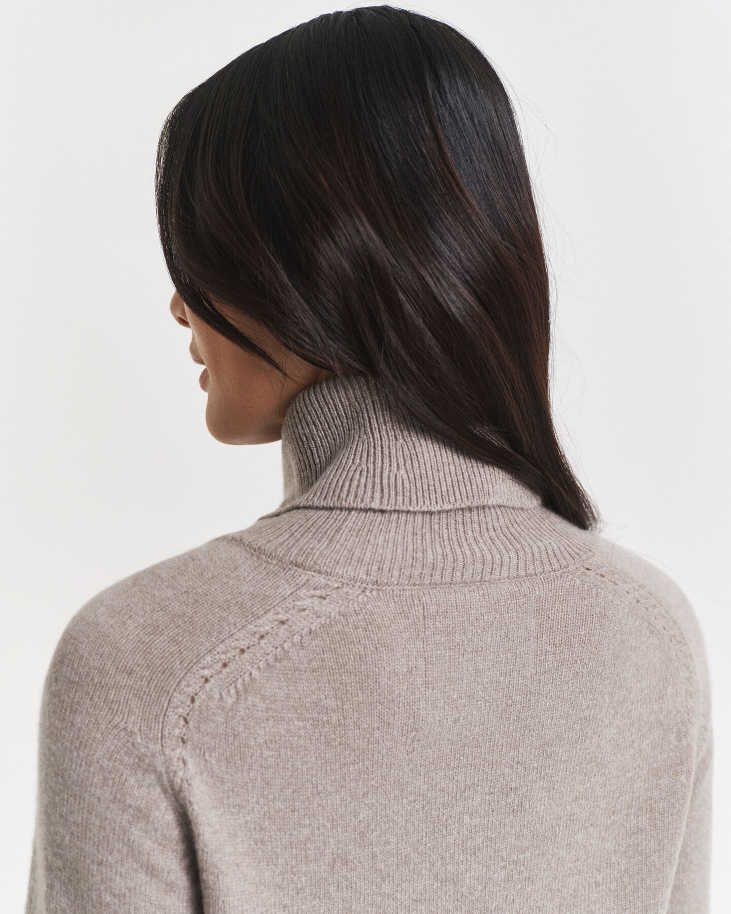 Knit Detail Turtleneck Dress