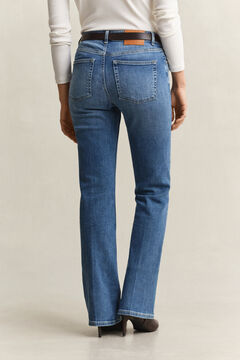 Slim Flared Stretch Jeans — MID BLUE BROKEN IN 2