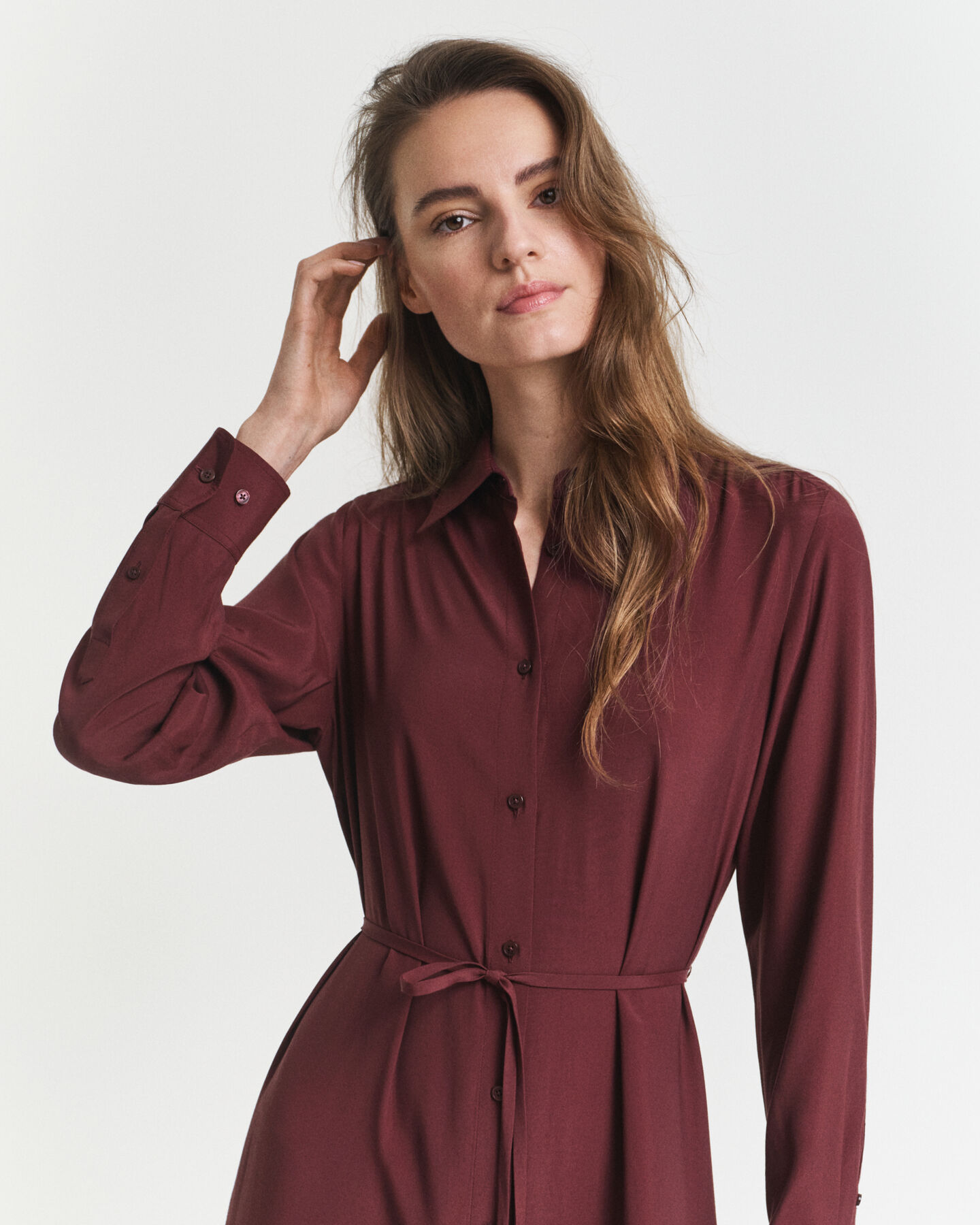 Midi Viscose Shirt Dress
