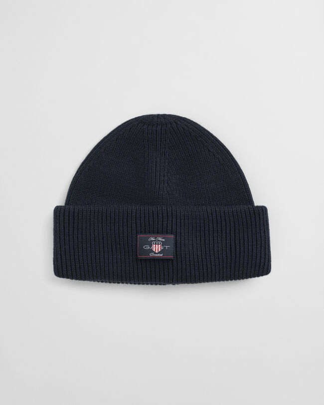 Ribbed Cotton Blend Beanie