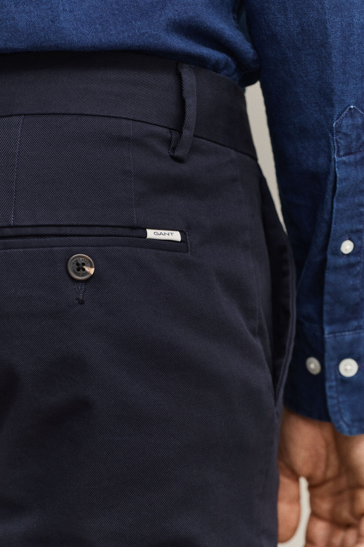 Slim Smart Chinos — EVENING BLUE